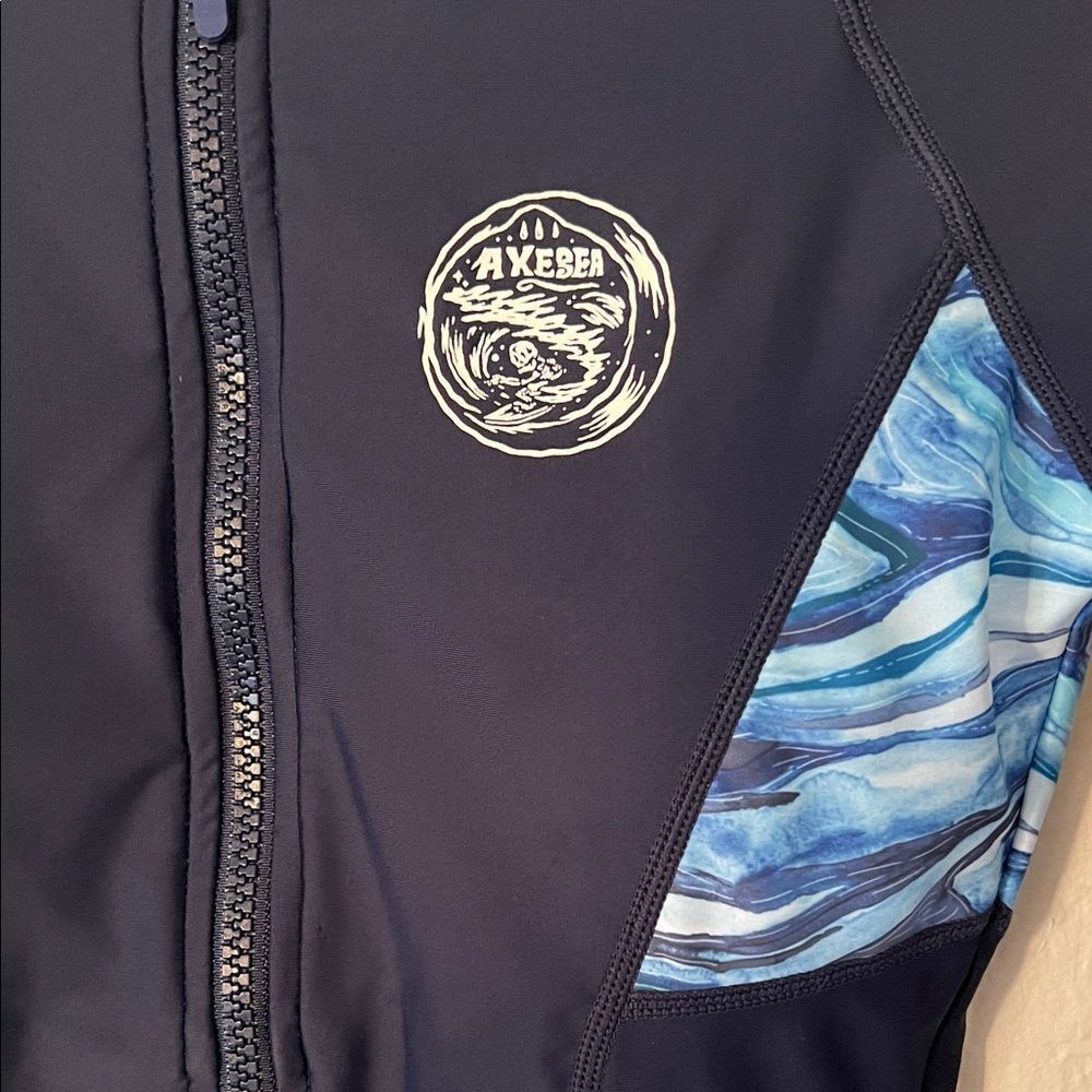 AXESEA Long Sleeve Rash Guard UV UPF 50+ Protection Printed Zipper  Surfing in 4 - Picture 4 of 10